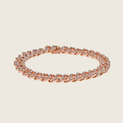 Rose Gold and Diamond Cuban Link Bracelet