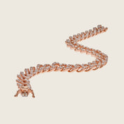 Rose Gold and Diamond Cuban Link Bracelet