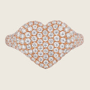 Rose Gold and Diamond Heart Ring