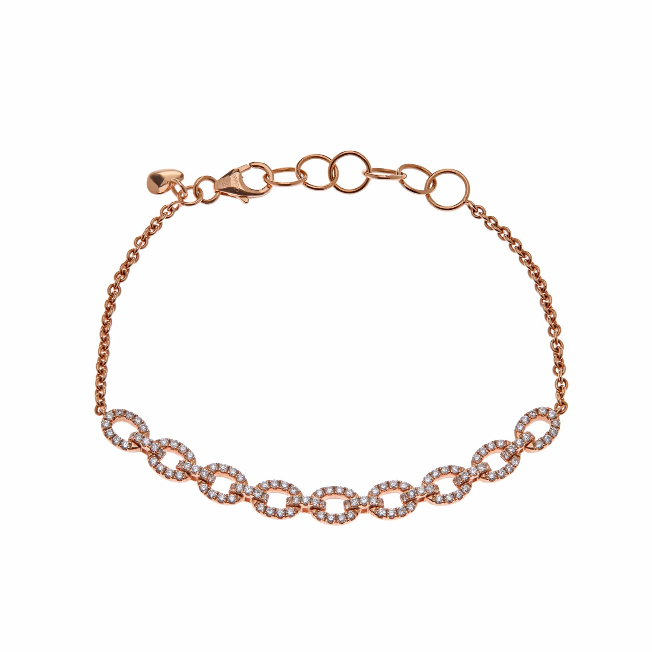 Rose Gold Diamond Link/Chain Bracelet Wrist Aficionado