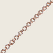 Rose Gold Diamond Small Link Bracelet