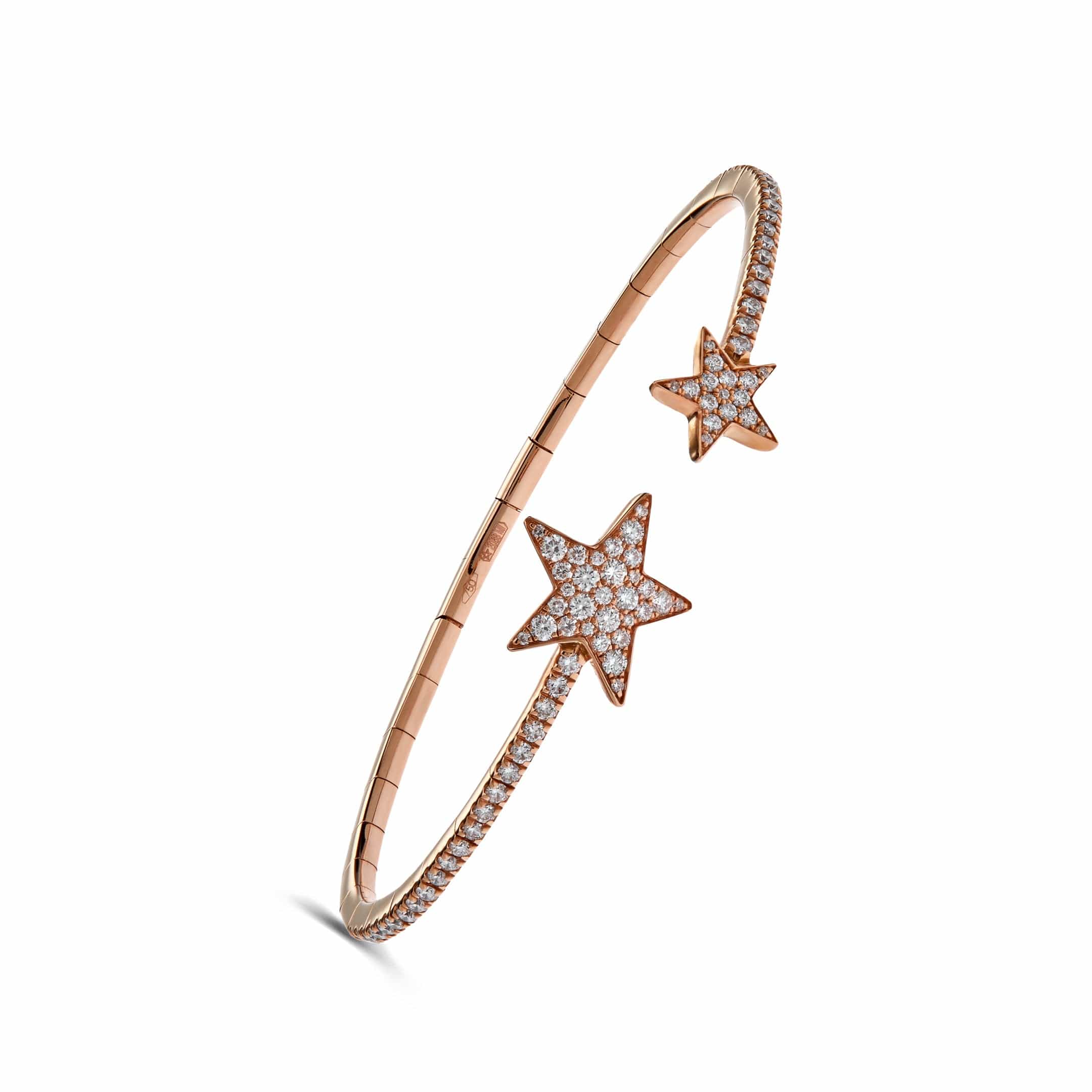 Rose Gold Diamond Star Bracelet