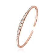 Bracelets Rose Gold Graduated Diamond Bracelet Wrist Aficionado