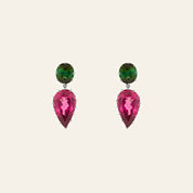 Rubellite and Tourmaline Earrings
