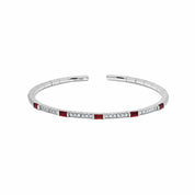 Ruby and Diamond Flexible Cuff Bracelet WG JBG257R 5B69