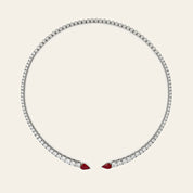 Ruby and Diamond Open Choker Necklace