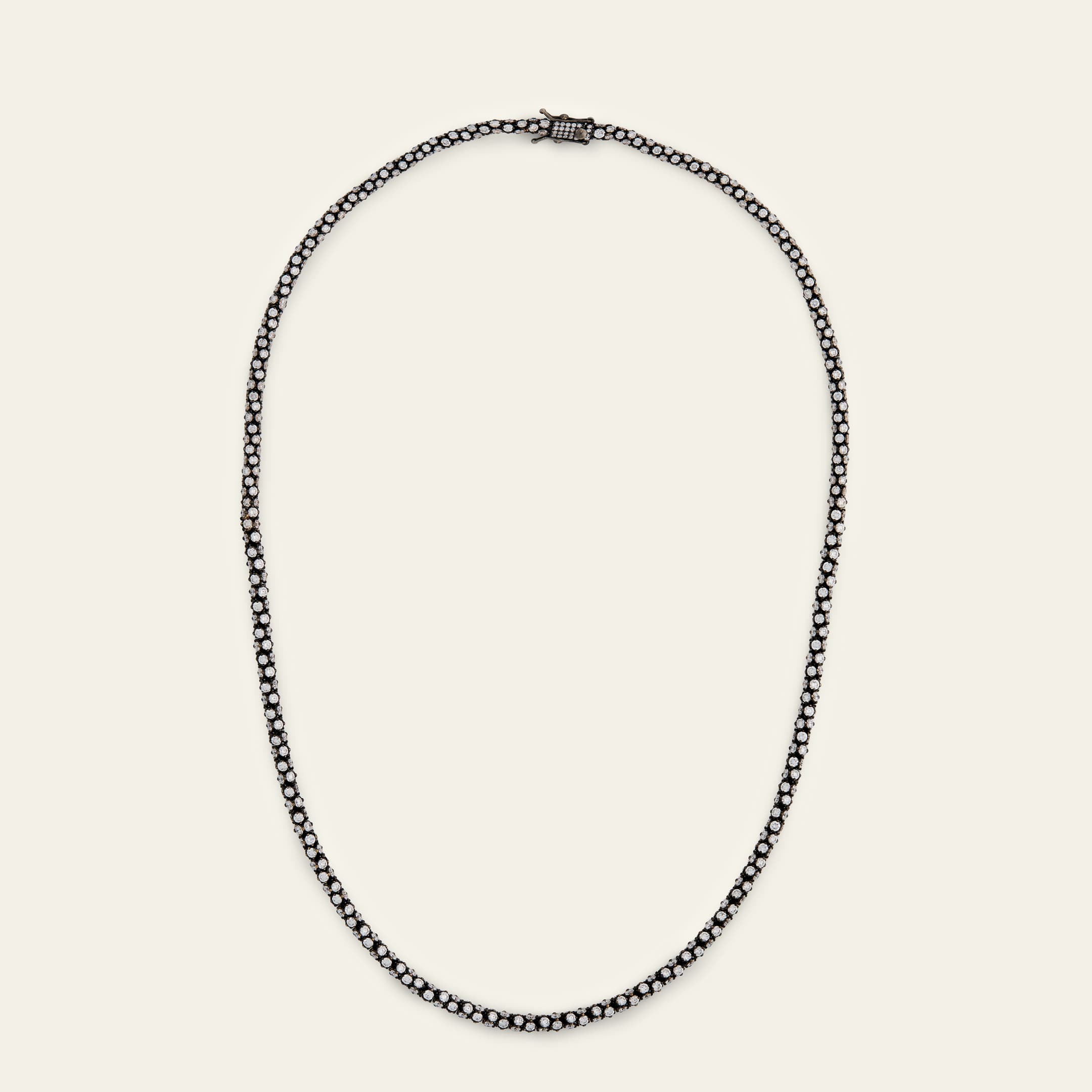 Snake Black Rhodium Diamond Necklace