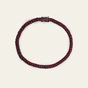 Snake Black Rhodium Ruby Bracelet