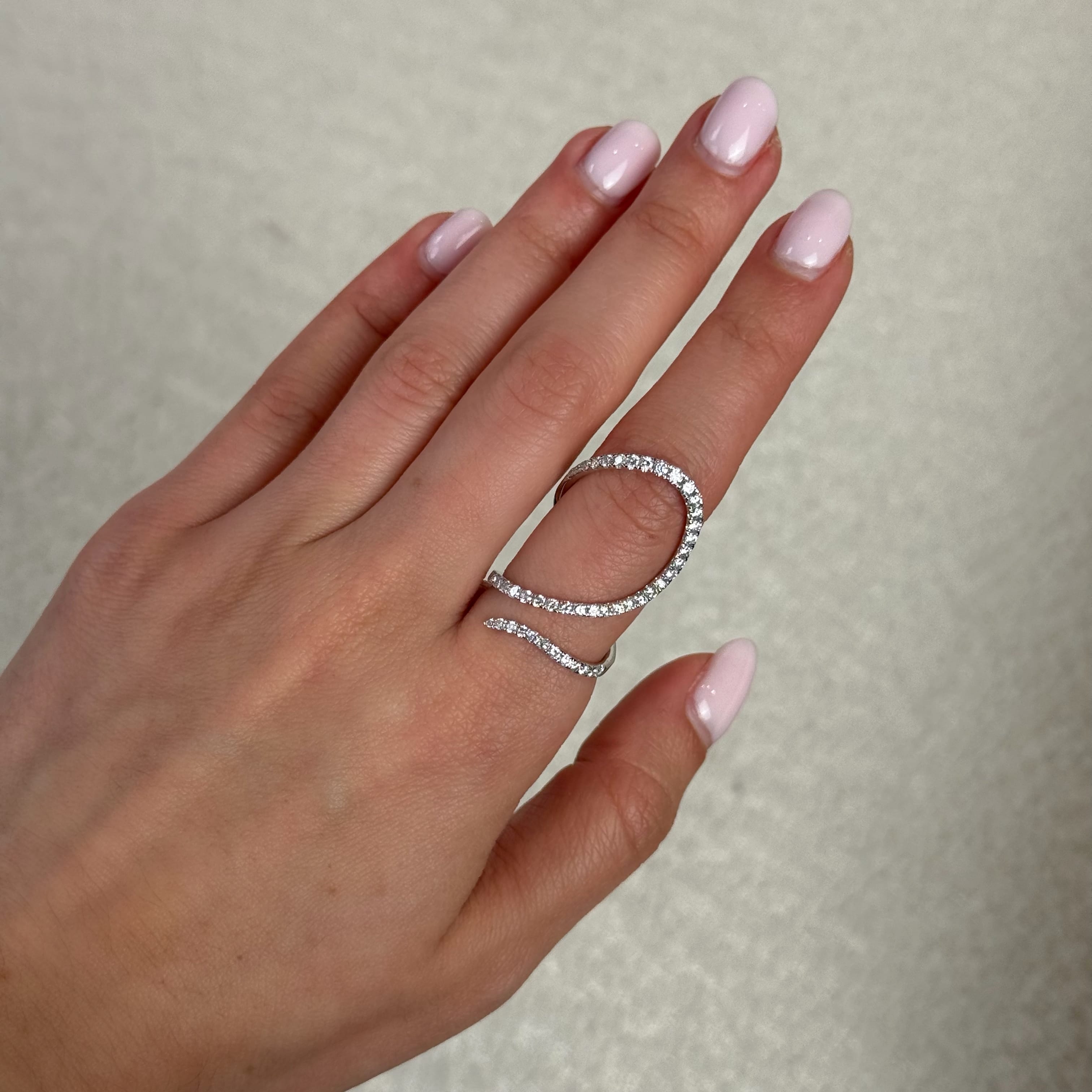 Spiral Wrap Diamond Ring