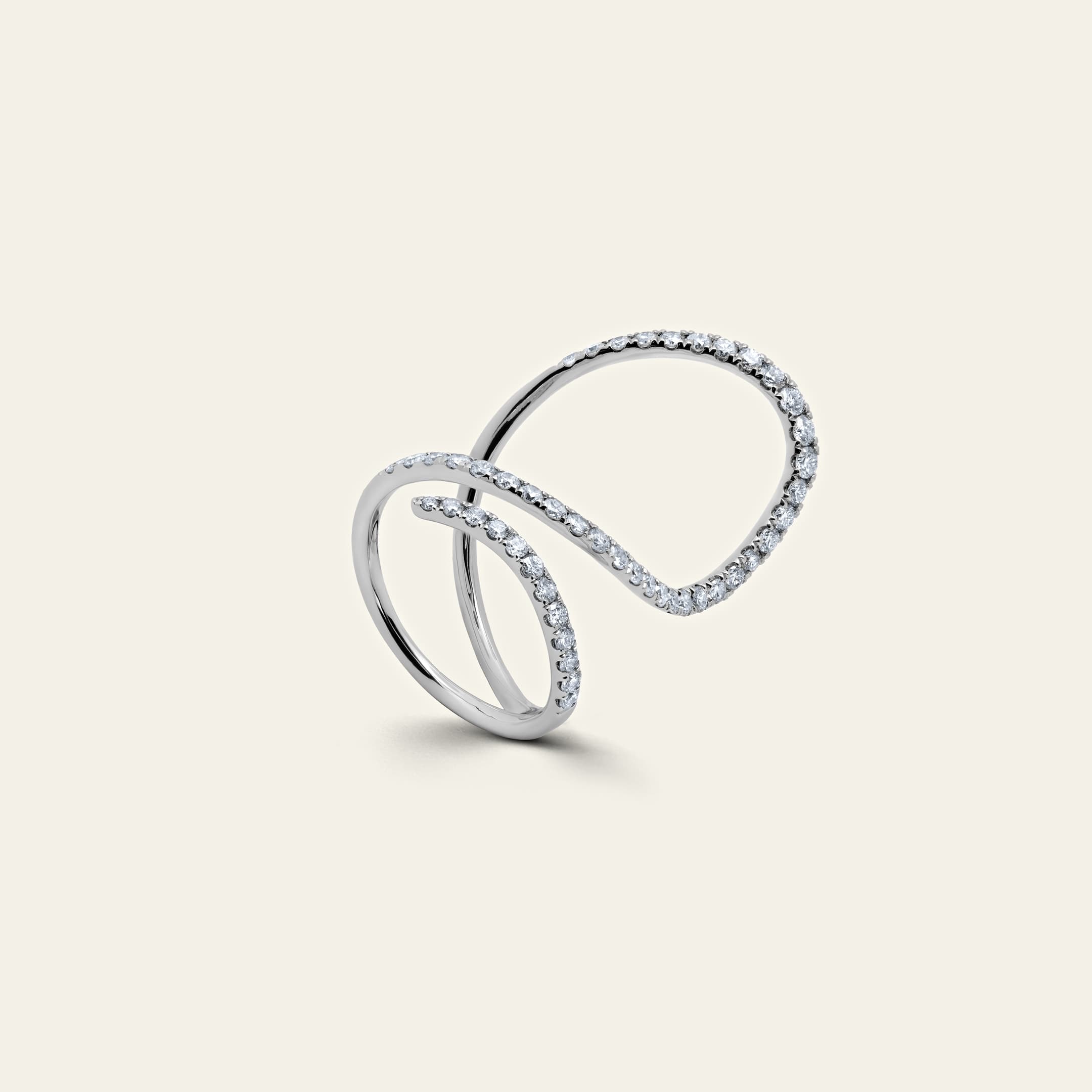 Spiral Wrap Diamond Ring
