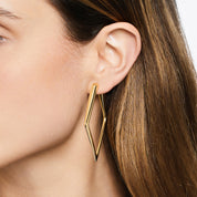 Gold Square Hoop Earrings