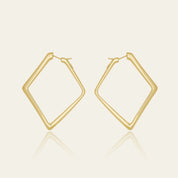 Gold Square Hoop Earrings