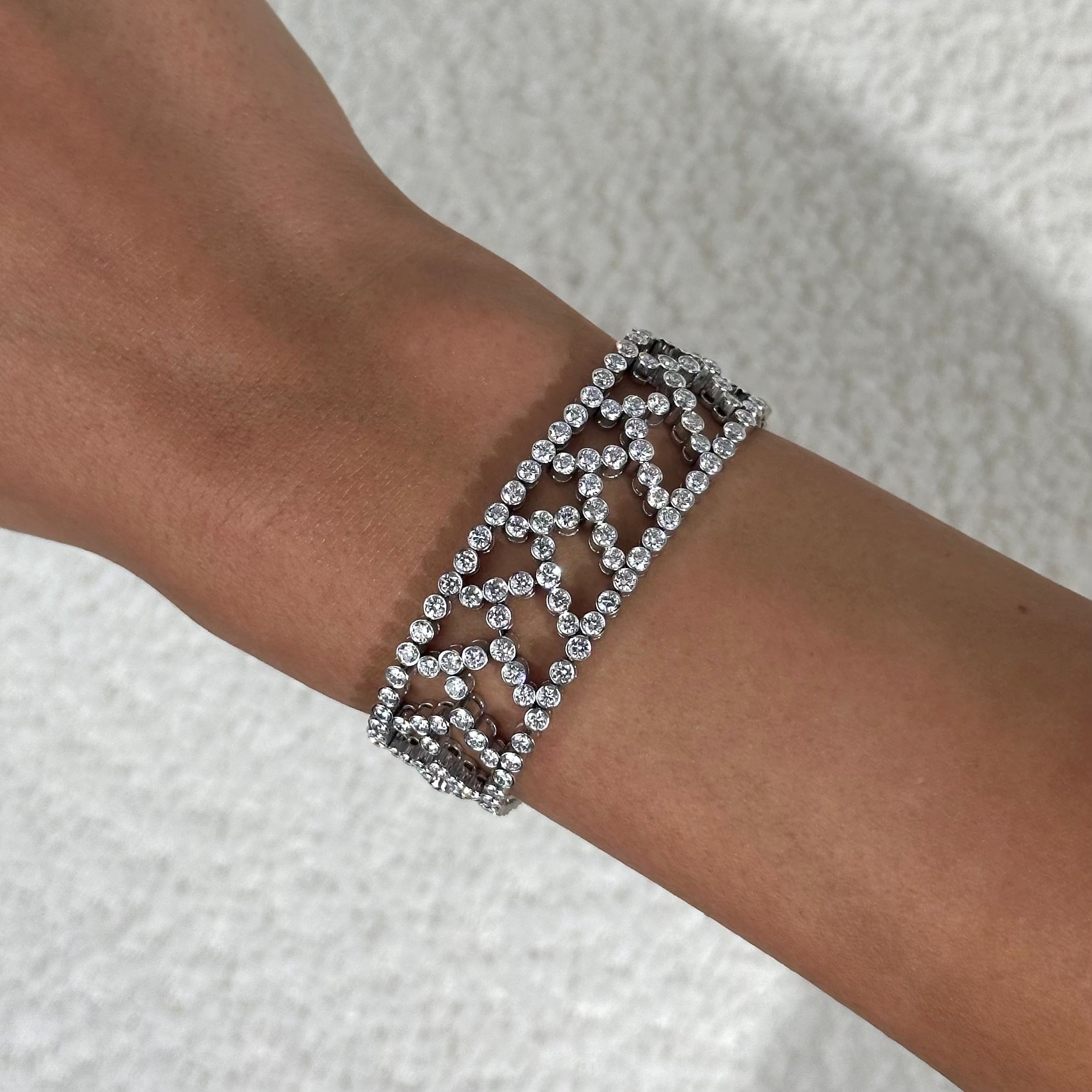 Tiffany & Co. Chevron Motif Diamond Bracelet