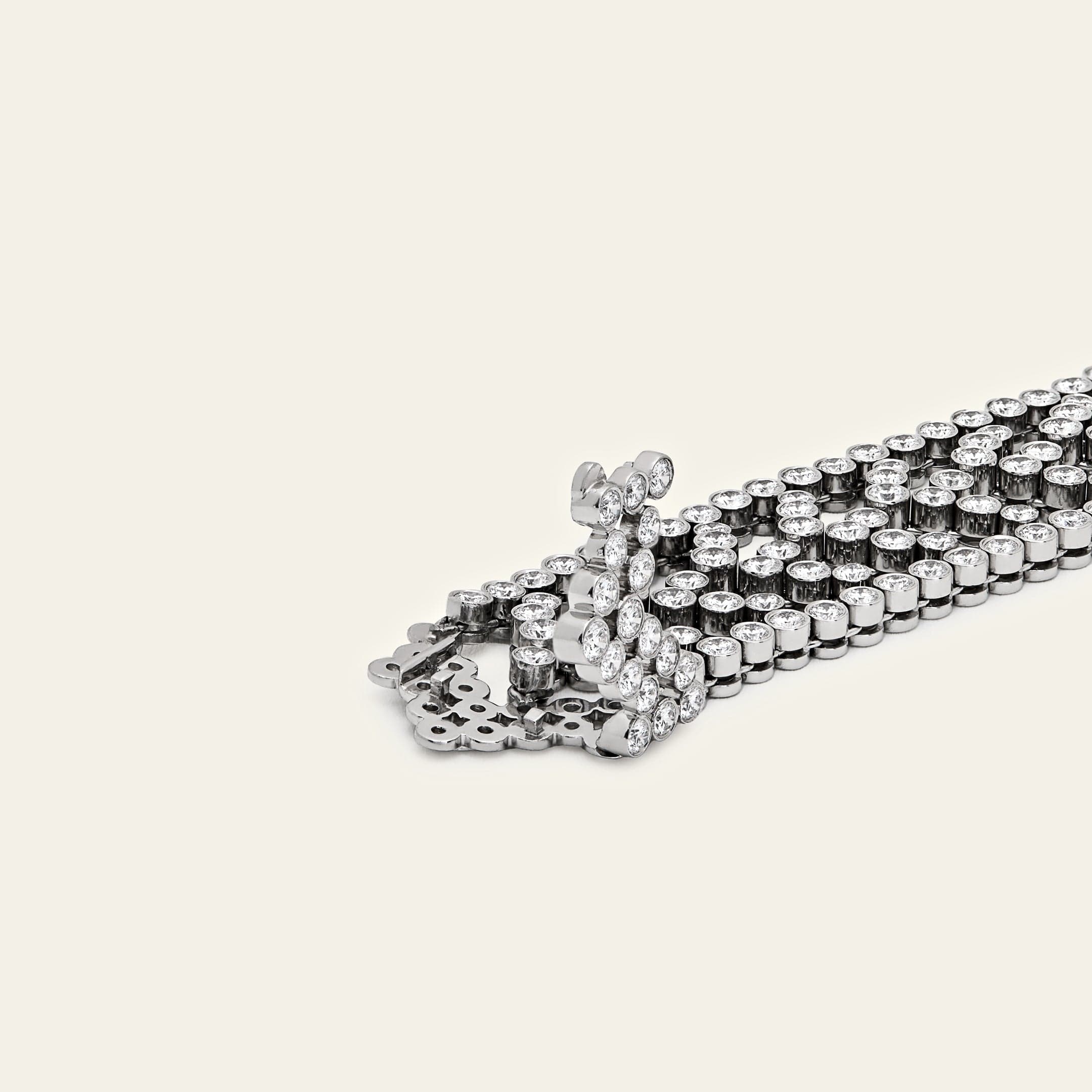 Tiffany & Co. Chevron Motif Diamond Necklace