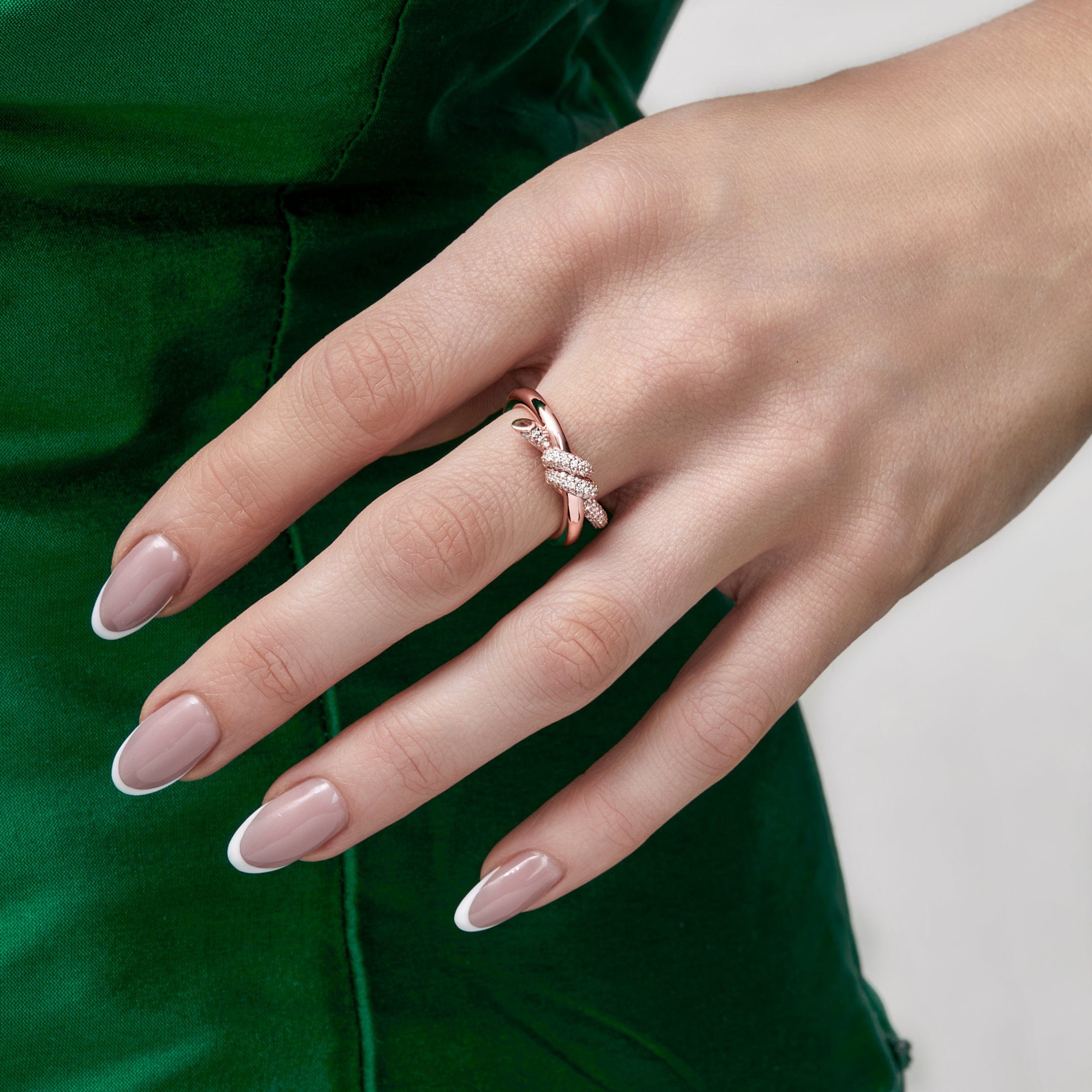 Tiffany & Co. Knot Double Row Ring in Rose Gold with Tiffany & Co. Knot Double Row Ring in Rose Gold with