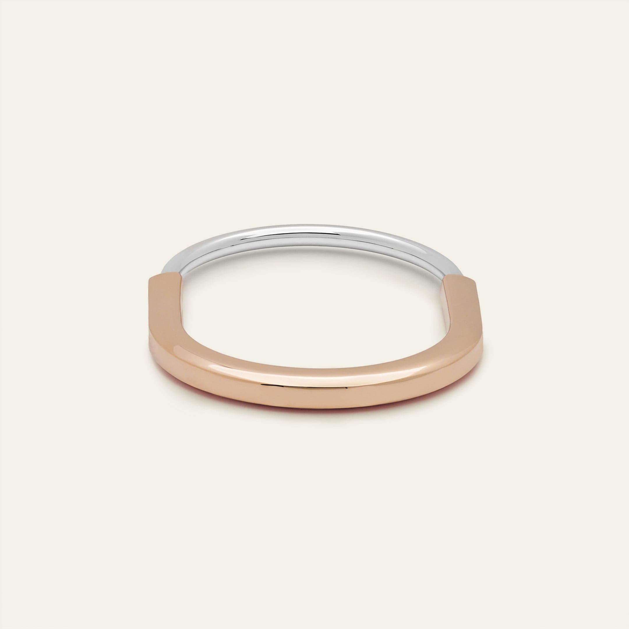 Tiffany & Co. Lock Bangle Rose Gold and White Gold with Half