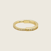 Tiffany & Co. Lock Ring in Yellow Gold with Pavé Diamonds 72343786