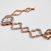 Van Cleef & Arpels Alhambra 2365149 'Ladies' Vintage Rose Gold White Mother of Pearl Dial Quartz Watch