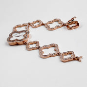 Van Cleef & Arpels Alhambra 2365149 'Ladies' Vintage Rose Gold White Mother of Pearl Dial Quartz Watch