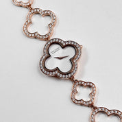 Van Cleef & Arpels Alhambra 2365149 'Ladies' Vintage Rose Gold White Mother of Pearl Dial Quartz Watch