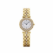 Van Cleef & Arpels Classique 13607B2 Yellow Gold White Dial Diamonds Quartz
