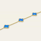 Van Cleef & Arpels Vintage Alhambra Bracelet 5 Motifs Agate