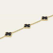 Van Cleef & Arpels Vintage Alhambra Bracelet 5 Motifs Onyx