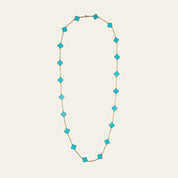 Van Cleef & Arpels Vintage Alhambra Necklace Turquoise Motifs Limited Edition