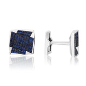 Cufflinks White Gold & Blue Sapphire Cufflinks Wrist Aficionado