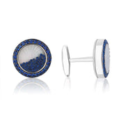 Cufflinks White Gold Cufflinks - 18k Pinctada Maxima - Côtes de Genève Pattern Wrist Aficionado