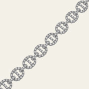 White Gold Diamond Large Link Bracelet