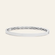 White Gold Mother-of-Pearl & Diamond Bangle