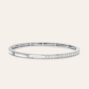White Gold Mother-of-Pearl & Diamond Bangle