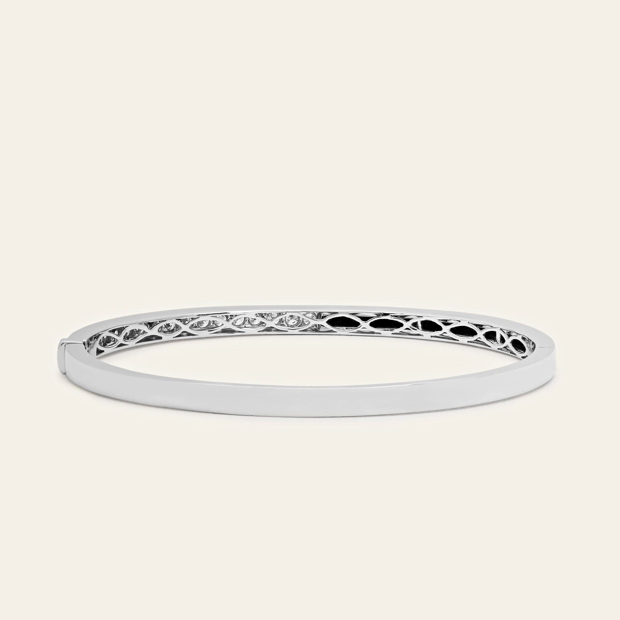 White Gold Onyx & Diamond Bangle
