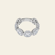 White Gold Round Diamond Halo Ring