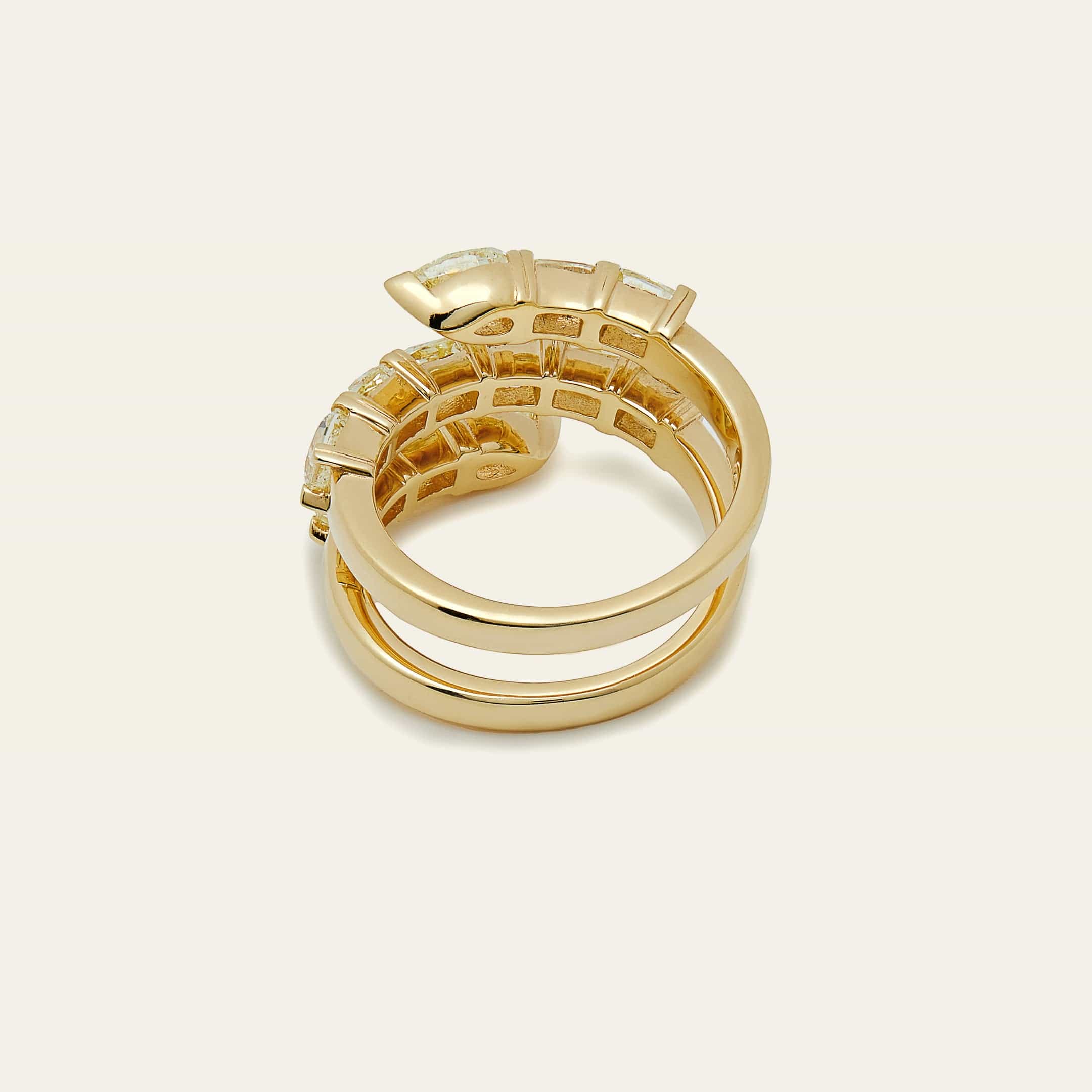 Yellow Diamond Twist Ring