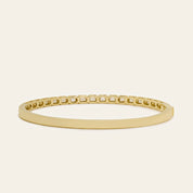 Yellow Gold Bezel-Set Diamond Bangle