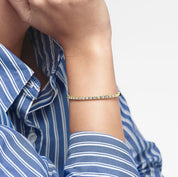 Yellow Gold Bezel-Set Diamond Bangle