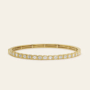 Yellow Gold Bezel-Set Diamond Bangle