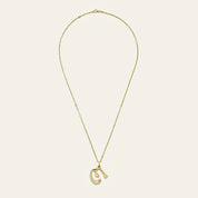 Yellow Gold Initial Pendant With Diamonds