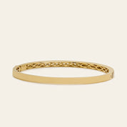 Yellow Gold Mother-of-Pearl & Diamond Bangle