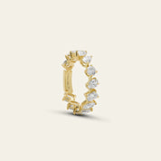 Yellow Gold Multi-Shaped Diamond Eternity Band