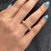Yellow Gold Multi-Shaped Diamond Eternity Band