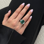 Zambian Emerald and Diamond Ring